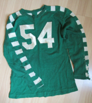 1940s Football Jersey Rayon Game Used Athletic Goods White &amp; Green Vintage - £214.31 GBP