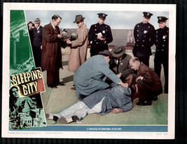 Sleeping City 11&quot;x14&quot; Lobby Card #2 Richard Conte Russell Collins Film-Noir C... - £36.24 GBP