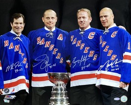 Messier Leetch Graves Richter Signed 16x20 Rangers Captains Photo Inscr Fanatics - $581.98