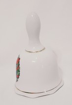 Christmas Wreath Bell 3.5&quot;  Ceramic Taiwan R.O.C. Vintage Holiday Winter  - £15.65 GBP