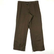 Incotex Chinos Pants Mens Size 38 34x29 Brown Slowear Cotton Linen Chino... - $93.49