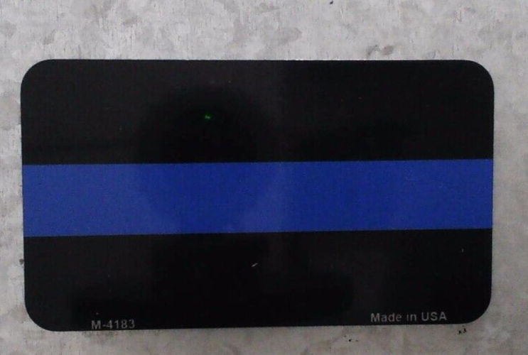 Thin Blue Line Police Metal Magnet - $10.00
