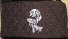 Belvah Quilted Fabric WEIMARANER Dog Breed Zip Around Ladies Wallet - $13.99