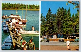 Postcard Howard Prairie Lake Fishing Dock Boats Restaurant Ashland Orego... - £4.38 GBP