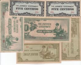 Japonais Gouvernement Occupation,plein De 6,Militaire - WWII,Billet Banq... - $18.92