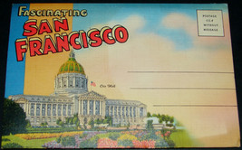 1940&#39;s Fascinating San Francisco Antique Postcard Folder Stanley A Piltz 6x4.25&quot; - £11.73 GBP