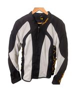 Scorpion EXO Motorcycle Jacket Womens XL Black Silver Mesh Padded Lace Up - $49.99