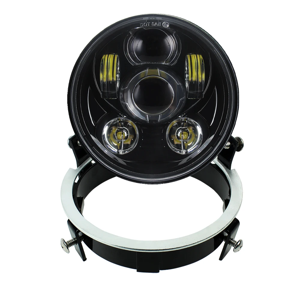 5.75 Inch LED Motorcycle Headlight with cket   VTX 1300 and 1800 F-Model... - $260.02