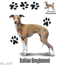 Italian Greyhound Dog HEAT PRESS TRANSFER for Shirt Sweatshirt Tote Fabric #852b - £5.19 GBP