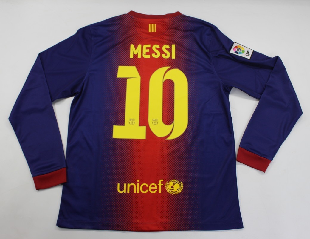 Fc barcelona 2012 2013 jersey shirt messi home long sleeve playera chamarra LFP