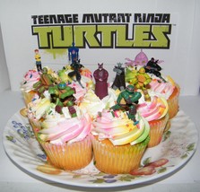 Teenage Mutant Ninja Turtles Cake Topper Set of 11 Shredder, April, Etc - £12.60 GBP