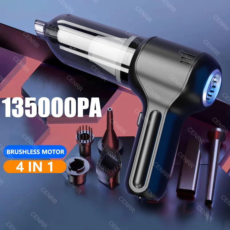 Car Vacuum Cleaner 135000PA Mini Portable Powerful Wireless Strong Suction - $51.07+