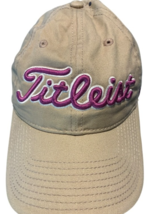 Titleist Pro V1 FJ FootJoy beige purple strapback adjustable hat - $20.71