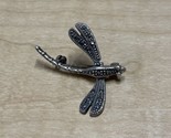 Vintage Sterling Silver Dragonfly Pin Brooch Estate Jewelry Find KG - $24.75