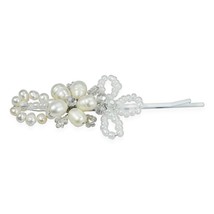 Charming and Alluring Floral Freshwater Pearl Hair Clip - £9.11 GBP