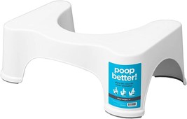 The Original Bathroom Toilet Stool, White, 7-Inch Height Squatty Potty. - $31.93