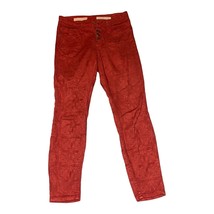 Pilcro And The Letterpress Jeans Womens High Rise Skinny Floral Red Size 29 Anth - £19.35 GBP