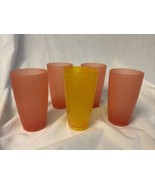 4 Vintage Midcentury MCM Acrylic Tumblers 5.5” Mid Century - $17.96