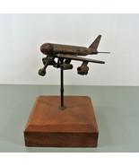 Copper Sculpture Air Canada Plane Nuts Bolts Welded Metal SIGNED on Stand - £37.69 GBP