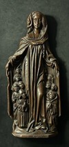 Amazing Sculpture Of Protector Madonna Figurine Wall Hanging Wax - £94.14 GBP