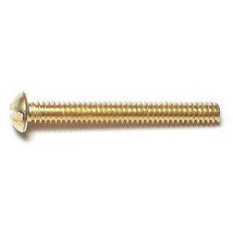 #6-32 x 1-1/4&quot; Brass Coarse Thread Slotted Round Head Machine Screws (24 pcs.) - $12.01