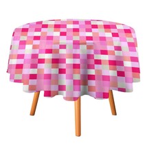 Red Checkered Tablecloth Round Kitchen Dining for Table Cover Decor Home - £12.75 GBP+