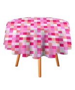 Red Checkered Tablecloth Round Kitchen Dining for Table Cover Decor Home - $22.39 CAD+