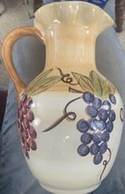 Tabletop Gallery Pitcher “Grapes”hand painted. - £77.90 GBP