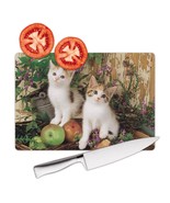 Cat Apples : Gift Cutting Board Garden Kitten Pet Animal Nature Feline P... - $540.83 MXN