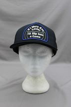 Vintage Patched Trucker Hat - If  I Were Lazier I&#39;d Slip Into a Coma - Snapback - £27.97 GBP