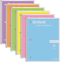 Oxford Spiral Notebook, 1 Subject, College Ruled Paper, 8 X 10-1/2, Set ... - £24.73 GBP