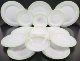 15 Pc Martha Stewart Everyday Green Leaves Plates Bowls Set MSE France Dish Lot - $155.10