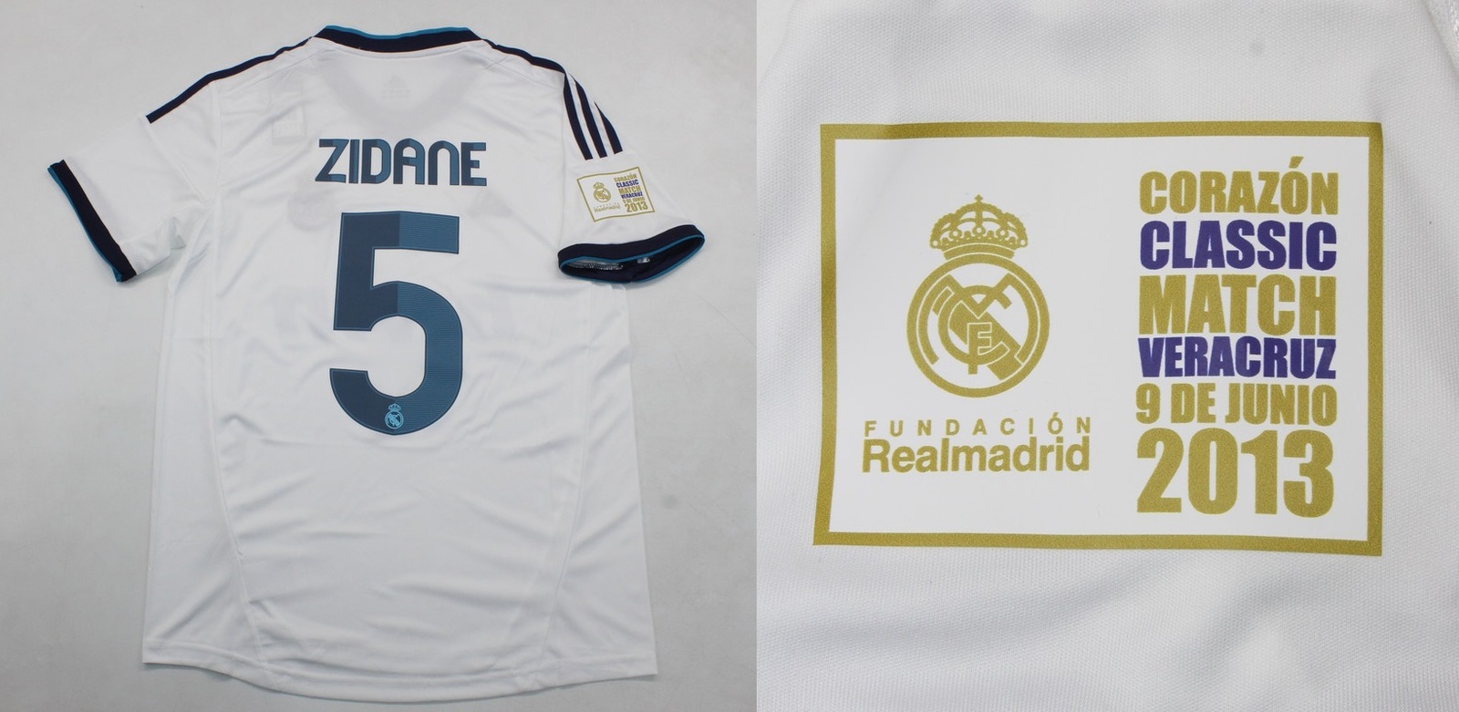 real madrid jersey 2012 2013 home shirt zidane corazon classic match edition