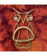 Vintage Wicker Hanging OWL Folding Bathroom Towel Holder BOHO 1970s Wall... - $652.96 MXN