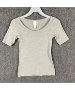 H&amp;M Top Small Women&#39;s Short Sleeve Gray Cotton Blend Adults S - €7,66 EUR