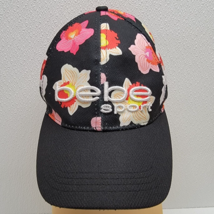 Bebe Sport Floral Hat Black Pink Yellow Summer Beach Flower One Size - £17.91 GBP