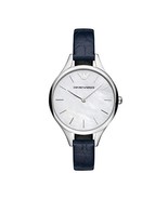 Emporio Armani AR11090 Blue Leather Strap Automatic Ladies Watch - $157.69