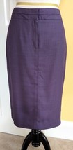 CLASSIQUES ENTIER Dark Purple Woven Polyester Pencil Skirt w/ Pockets (2... - $24.40