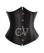 Corsetvictoria Black Underbust Corset Steel Boned Gothic Halloween Costume Top - $59.99 - $64.99