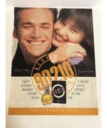 1991 Beverly Hills 90210 Perfume Print Ad Luke Perry Shannon Doherty pa30 - $12.86