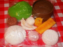 Realistic Chinese play food huge lot rice cooker lo mein egg roll dumpling rare - £39.55 GBP