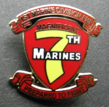 Marines 7TH Marine Regiment Magnificent 1ST Division Lapel Pin 1 Inch - £4.57 GBP