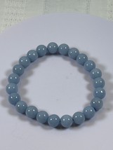 (#169) - ANGELITE CRYSTAL BRACELET - NEW - $465.98 MXN