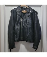 VTG 80s Harley Davidson Embossed V-Twin Super Glide II Black Leather Jac... - €359,90 EUR