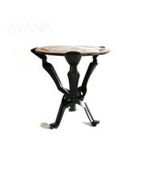 Hand-Carved Unity 3-legged Ghanaian Side Table with etched animal motif ... - $326.04 CAD