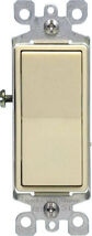 Switch Rocker 15A 120/277V 3-Way AC Quiet, Ivory - Leviton S11-05603-2IS... - $0.99