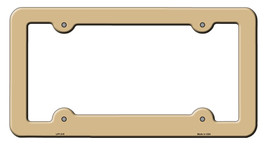 Gold Solid Novelty Metal License Plate Frame LPF-015 - £14.81 GBP