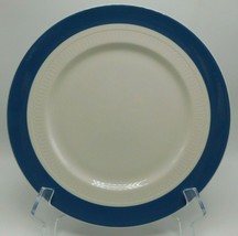 1x  Original Syracuse China Blue Rimmed Dinner Plate with Grooves - £7.48 GBP
