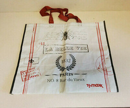 T.J.maxx La Belle Vie Paris 17 1/4&quot; x 19 3/4&quot; x 7&quot; Reusable Shopping Bag - £7.78 GBP