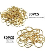 Lobster Clasps Gold Large Swivel Keychain Hooks Big Findings BULK 60pcs - $29.86 CAD